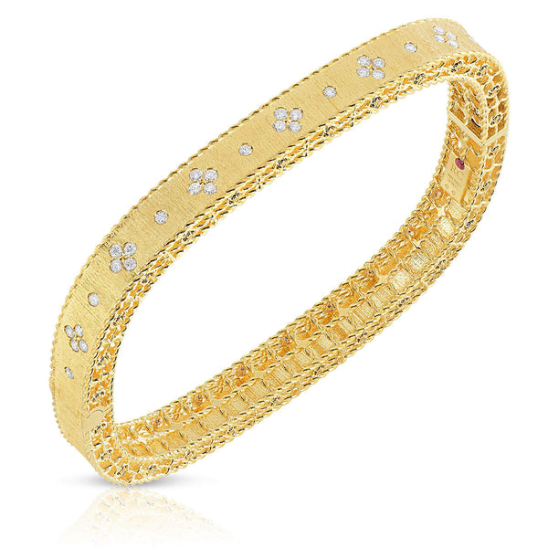 Roberto Coin Princess Satin Fleur De Lis Slim Bangle