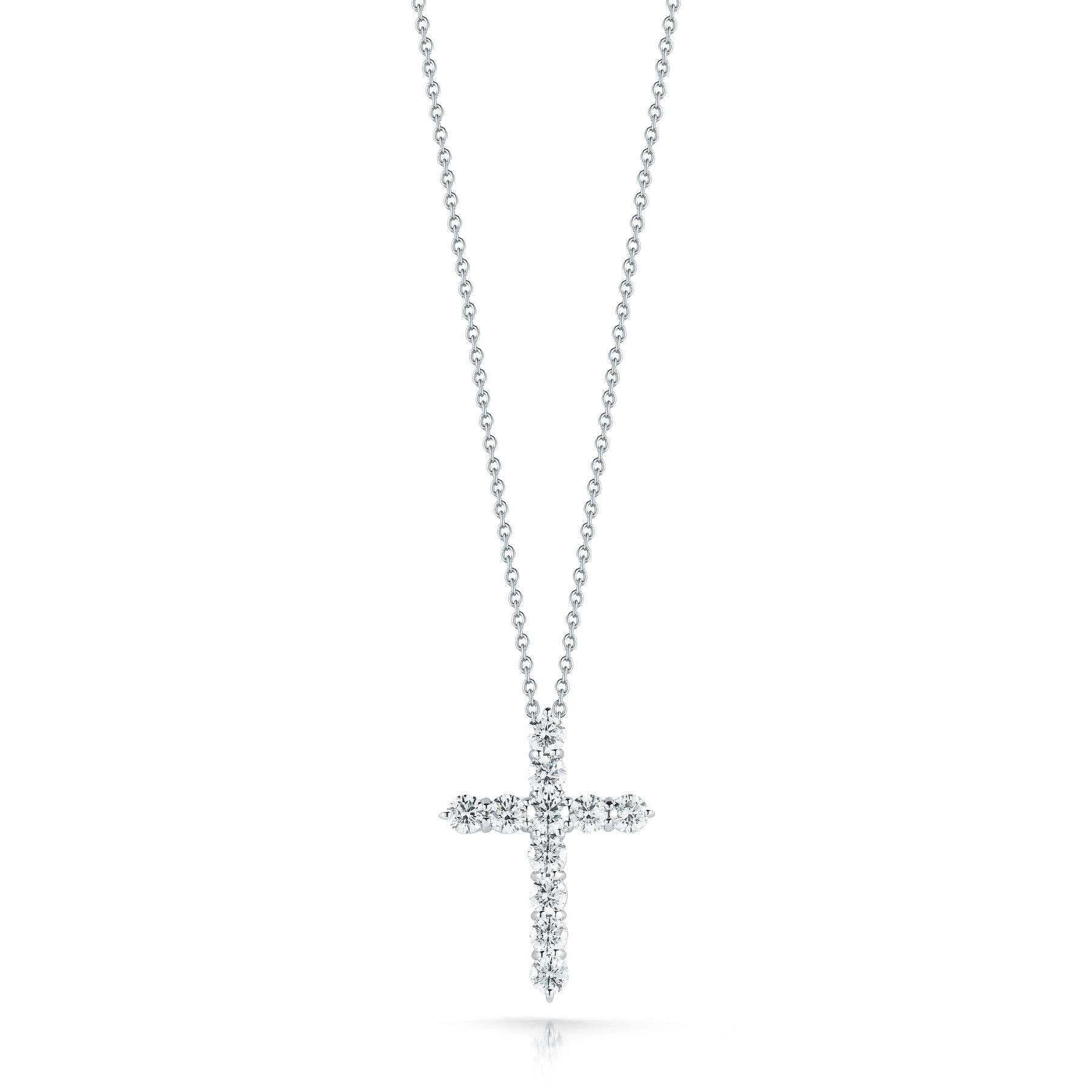 Roberto Coin Tiny Treasure Large Cross Pendant Necklace