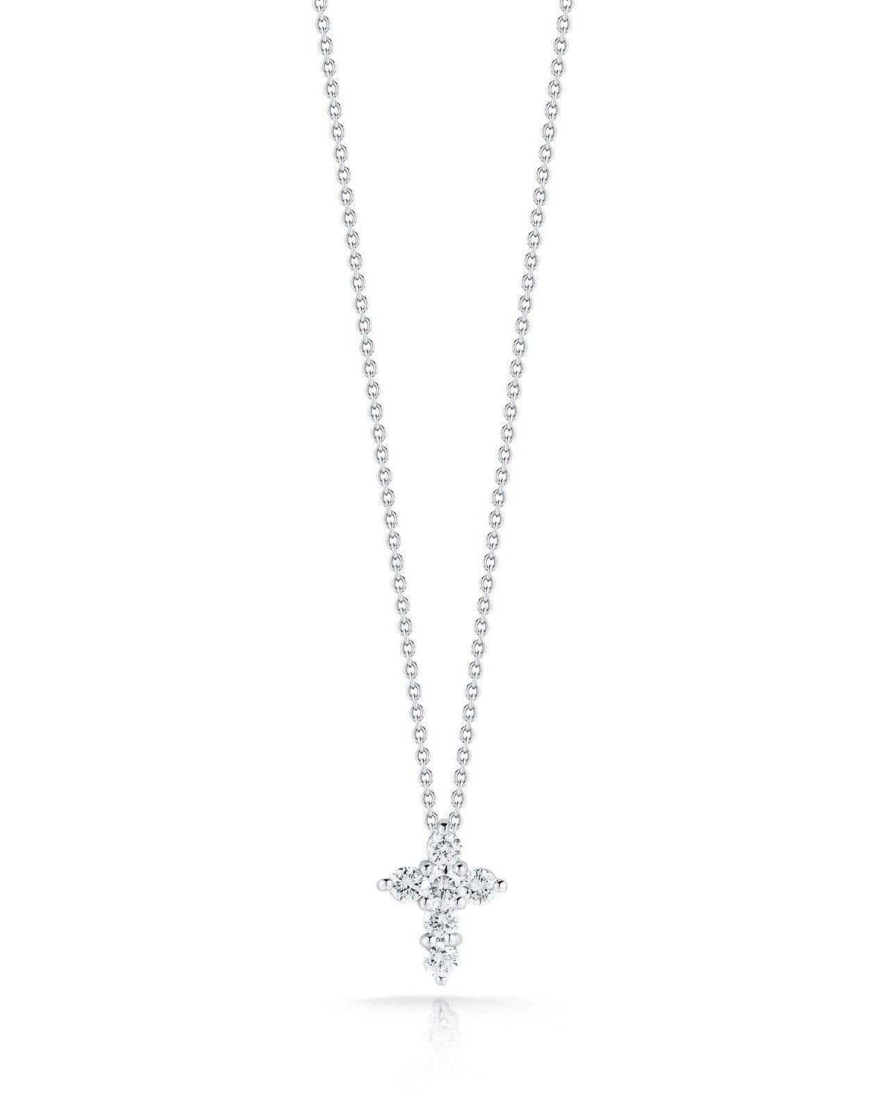 Roberto Coin Tiny Treasure Mini Cross Pendant Necklace Provident Jewelery