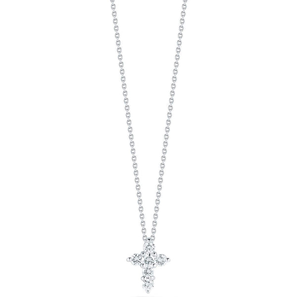 Roberto Coin Tiny Treasure Mini Cross Pendant Necklace