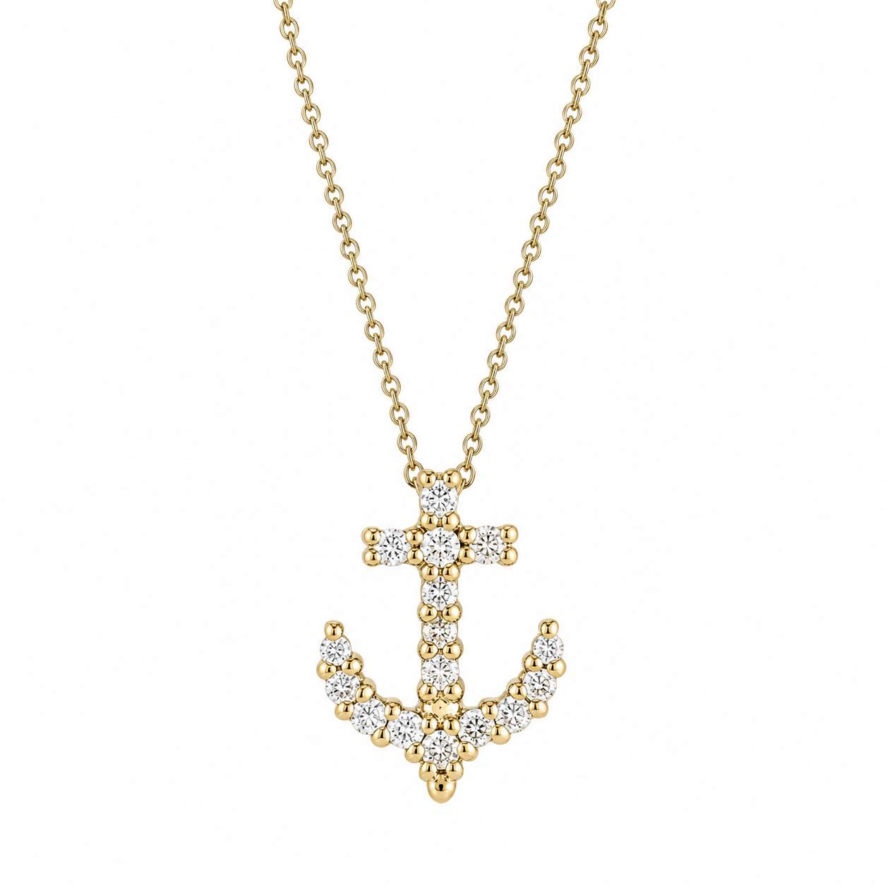 Roberto Coin Tiny Treasure Anchor Pendant Necklace