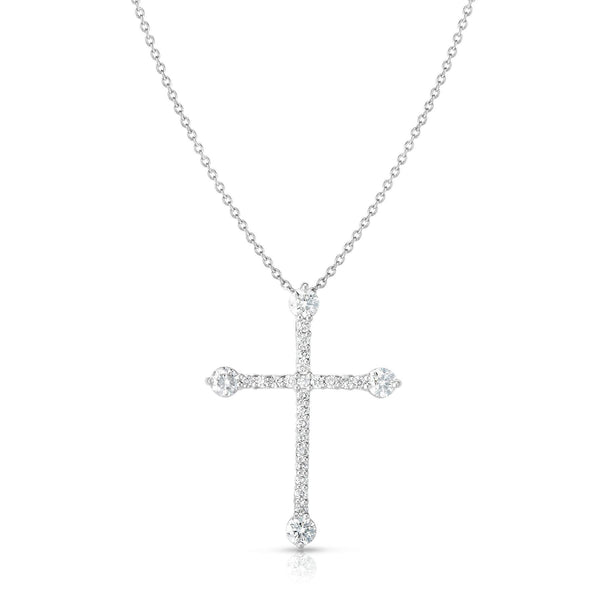Roberto Coin Tiny Treasure Medium Ends Cross Pendant Necklace