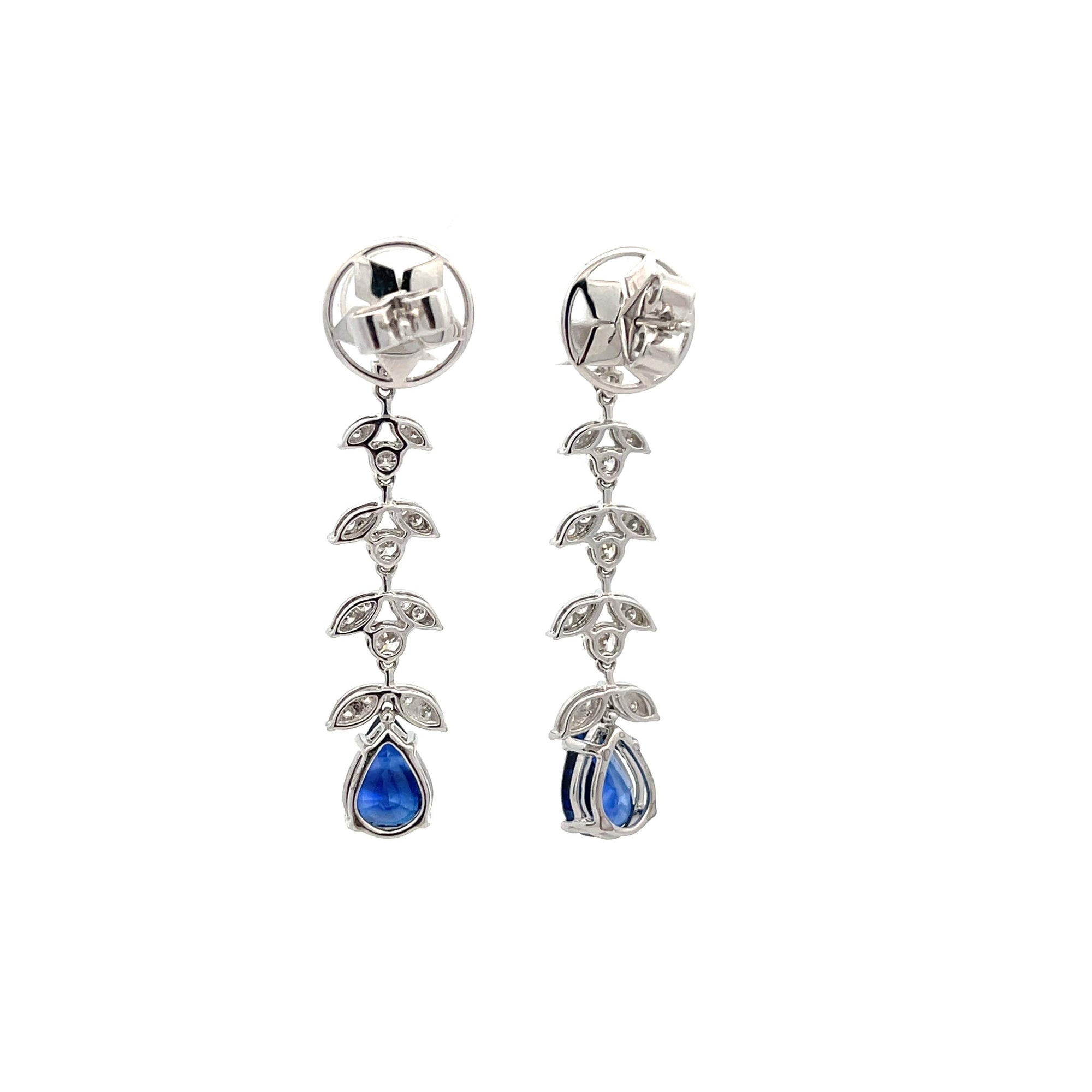 Sapphire Vine Dangle Earrings
