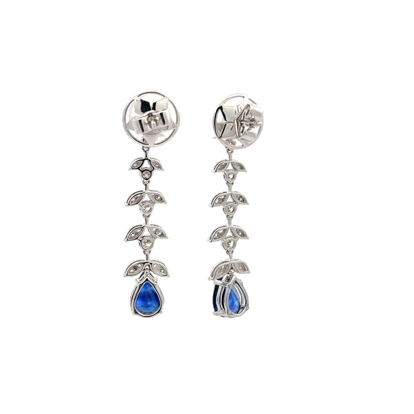 Sapphire Vine Dangle Earrings