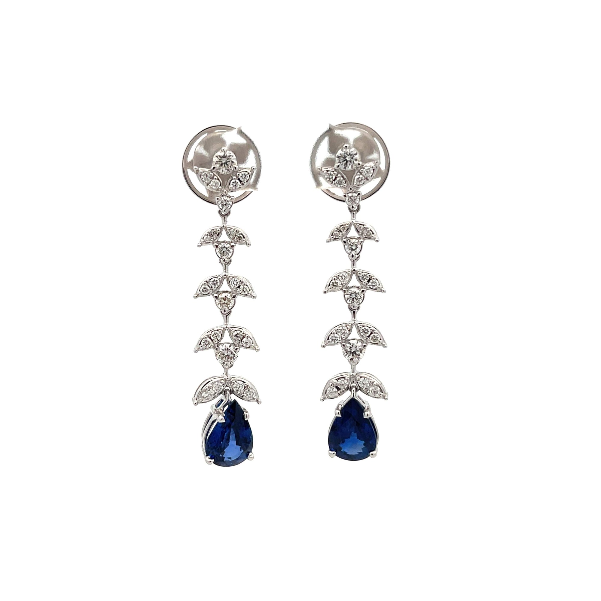 Sapphire Vine Dangle Earrings Provident Jewelery