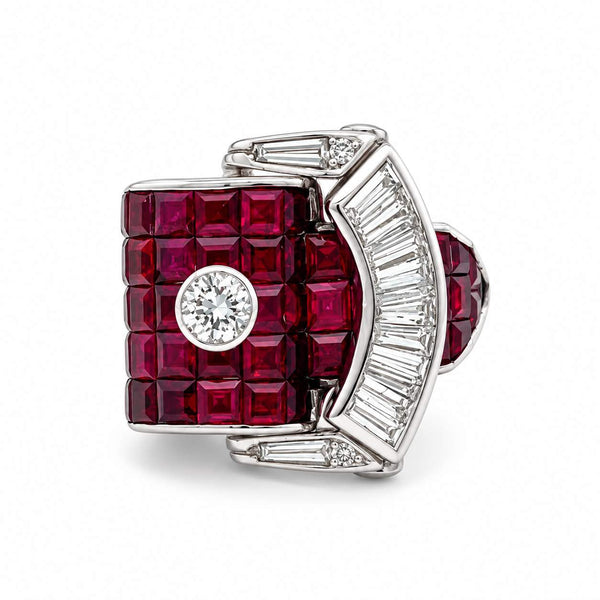 Gregorio Ruby Belt Buckle Ring
