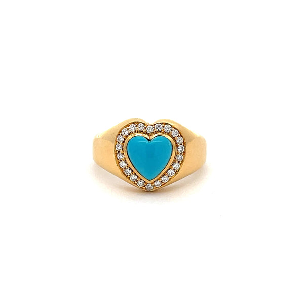 Mark Henry Puffed Heart Turquoise Ring