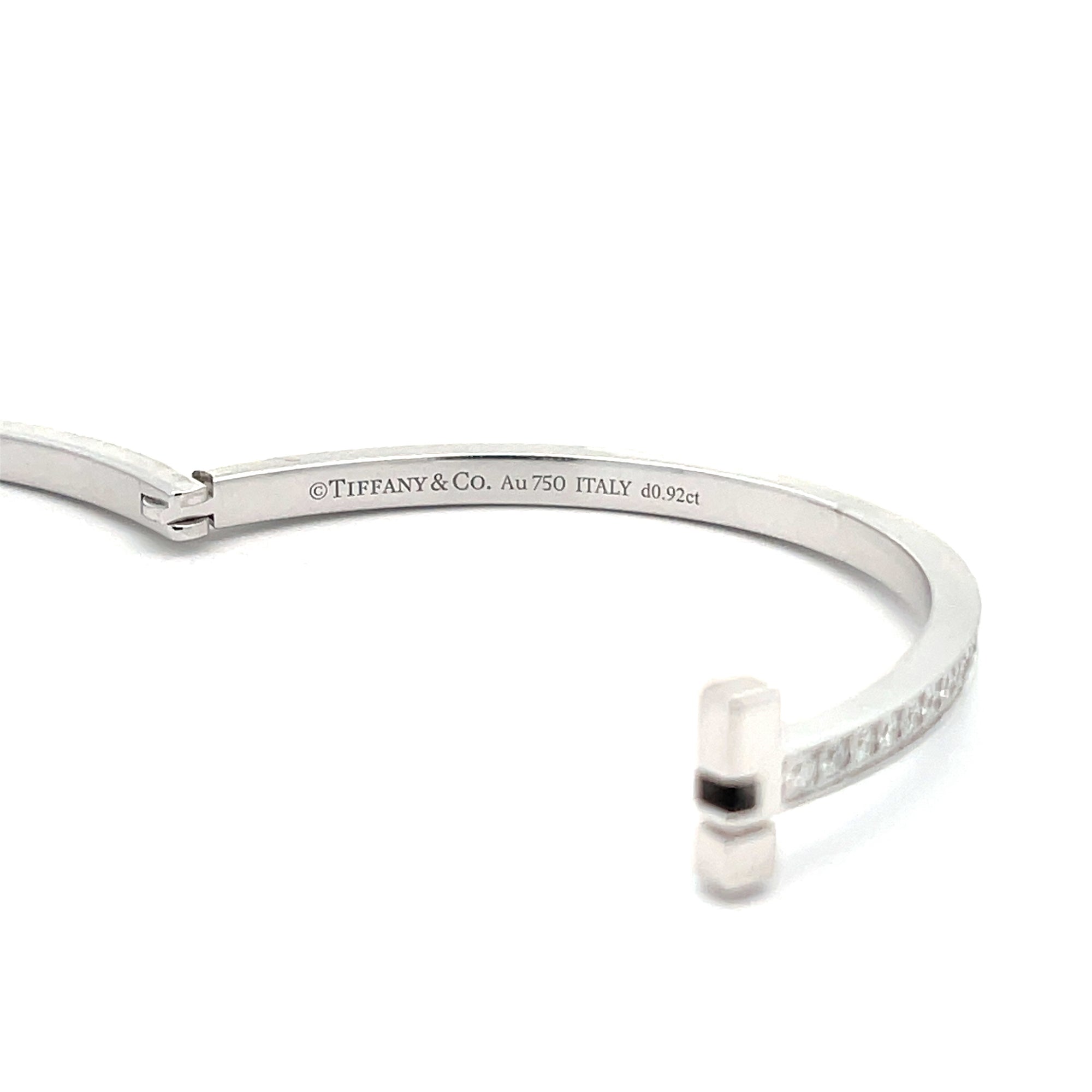 Tiffany & Co. T1 Hinged Narrow Diamond Bangle