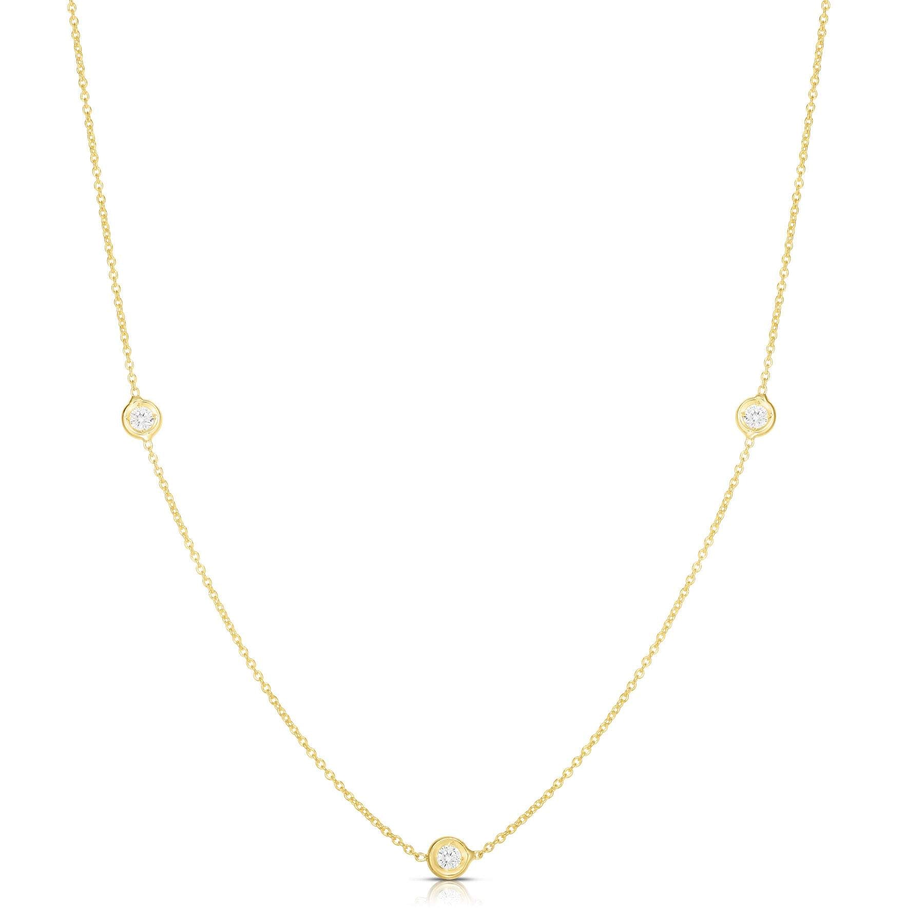 Roberto Coin By The Inch, 3 Stations, Necklace