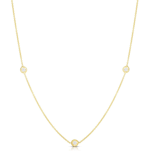 Roberto Coin By The Inch, 3 Stations, Necklace