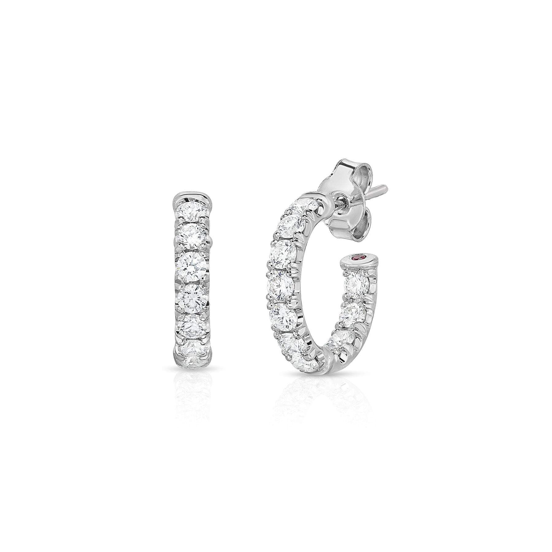 Roberto Coin Perfect Petite Open-Back Hoop Earrings
