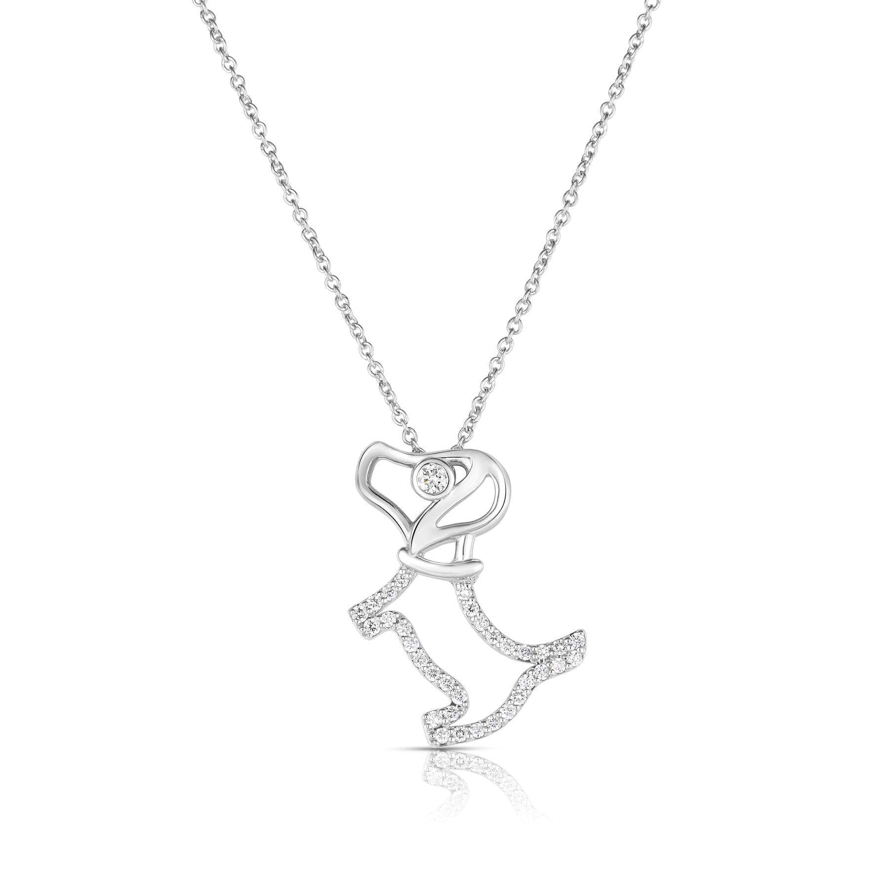 Roberto Coin Tiny Treasures Scottie Dog Pendant Necklace