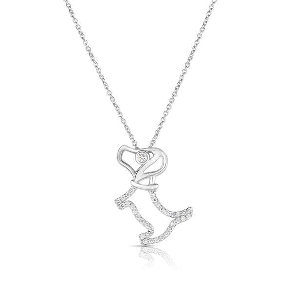 Roberto Coin Tiny Treasures Scottie Dog Pendant Necklace