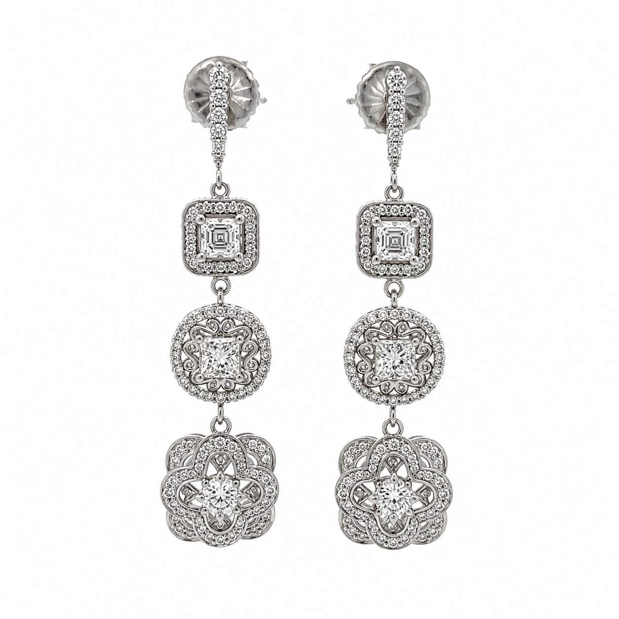 Diamond Dangle Earrings