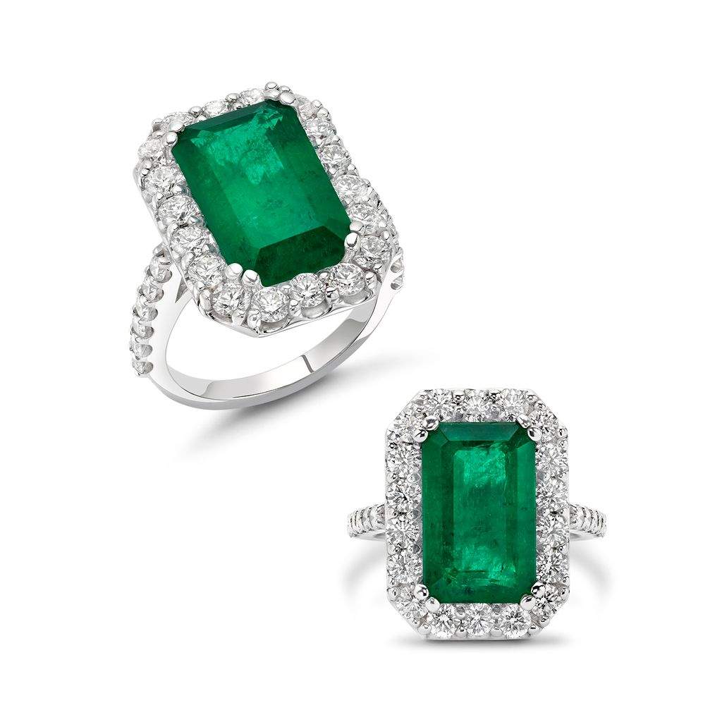 Emerald Engagement Ring Provident Jewelery