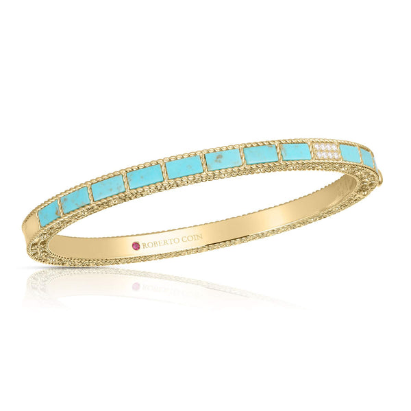 Roberto Coin Art Deco Mosaic Accent Bangle