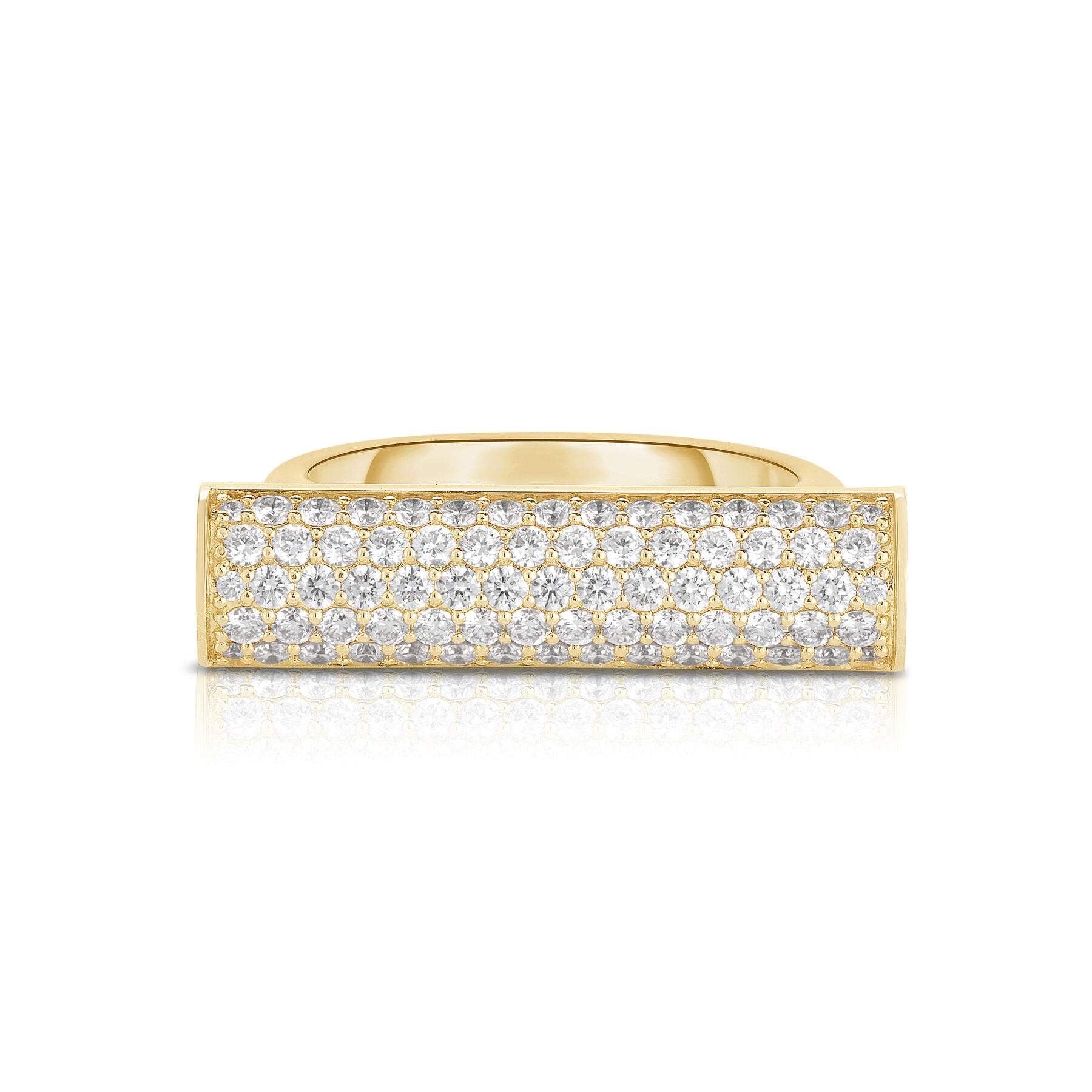 Roberto Coin Domino Pave Bar Ring