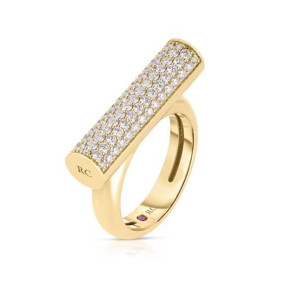 Roberto Coin Domino Pave Bar Ring