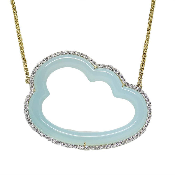 "Pamela Huizenga" Outlined Cloud Pendant Necklace
