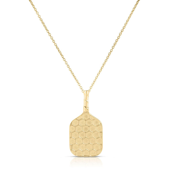 Roberto Coin Tiny Treasures Pickleball Textured Racket Pendant Necklace