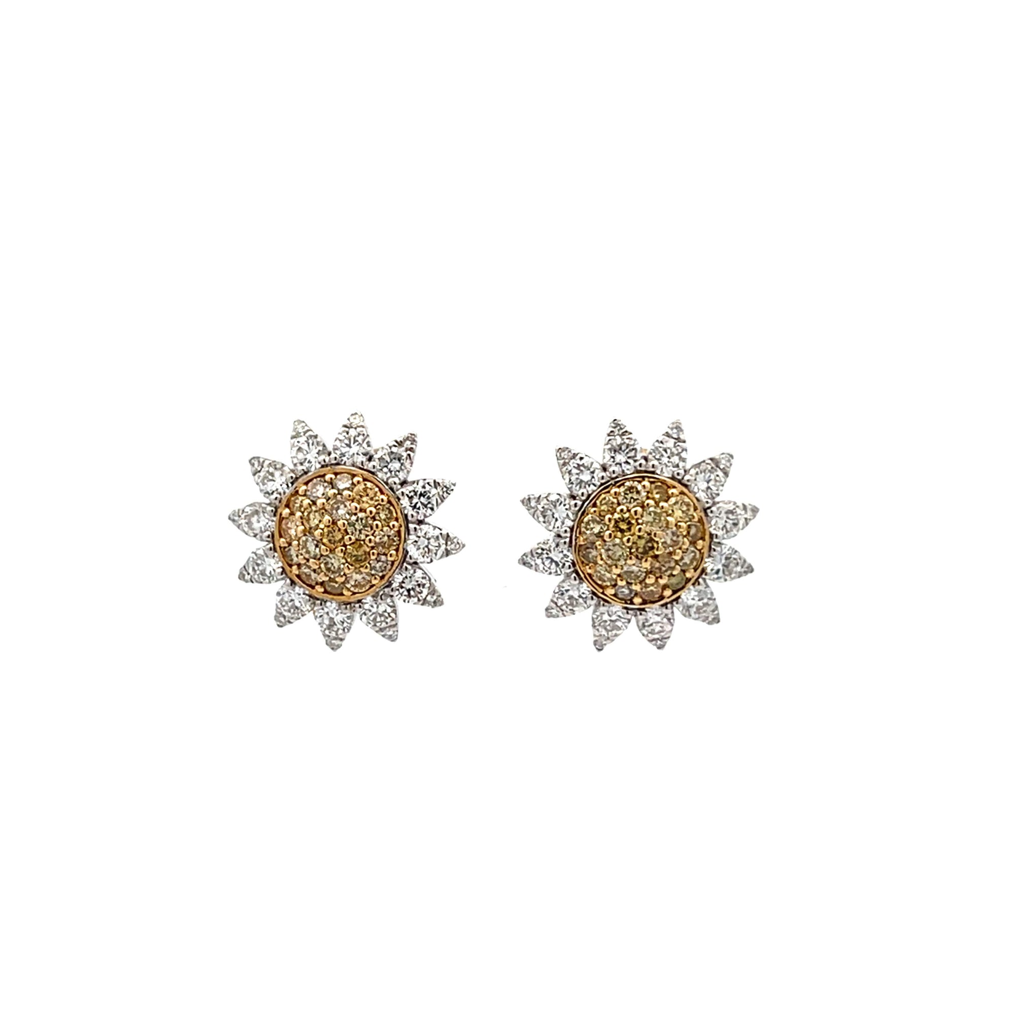 Yellow Diamond Earrings