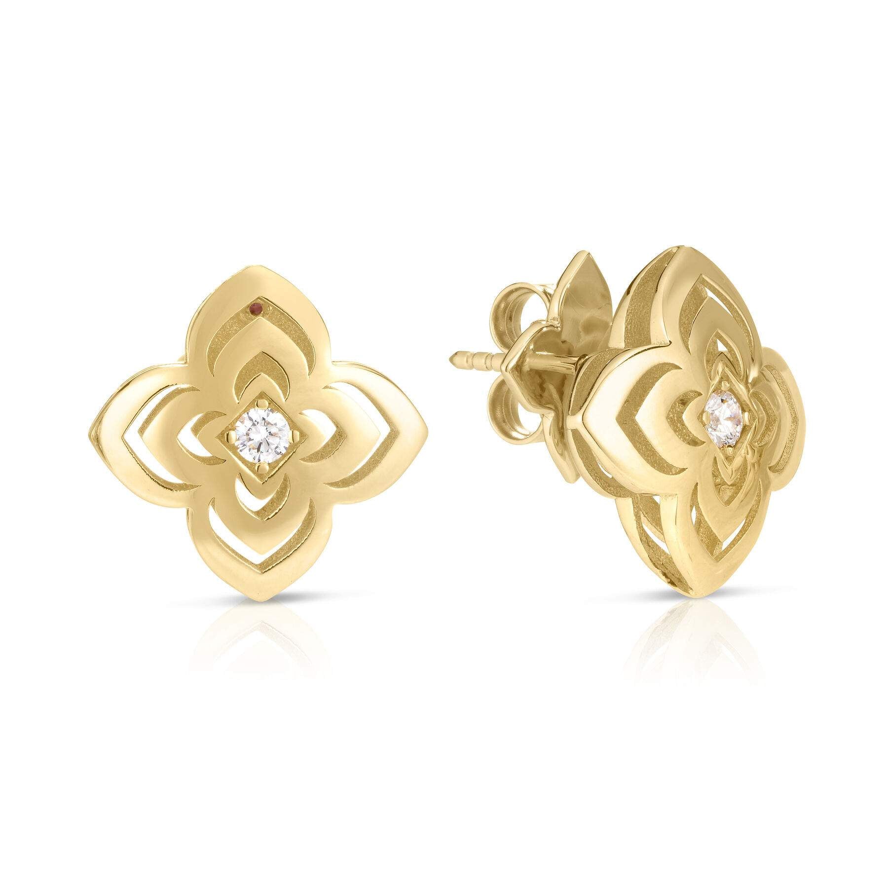 Roberto Coin Palazzo Ducale Carnival Medium Flower Stud Earrings
