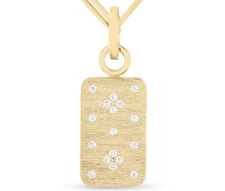 Roberto Coin Venetian Princess Dog Tag Medallion Pendant Provident Jewelery