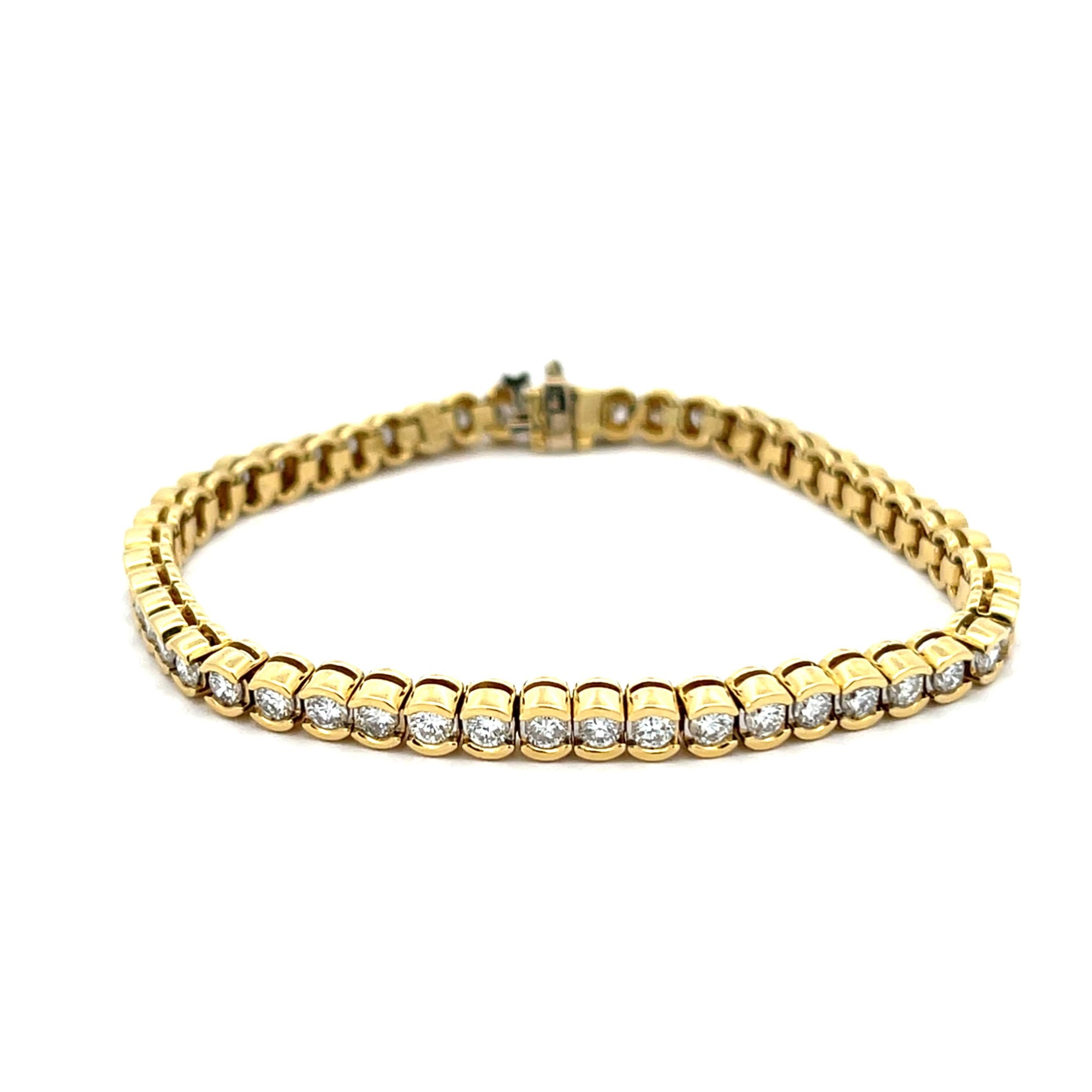 Half-Bezel Diamond Tennis Bracelet