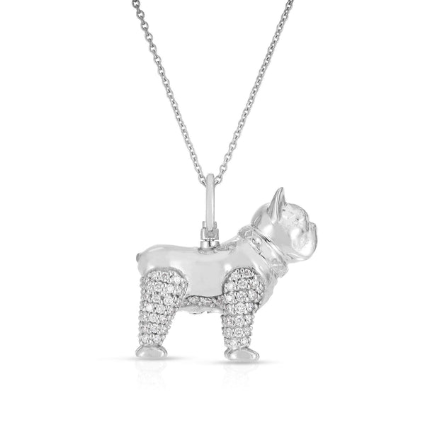 Roberto Coin Tiny Treasure French Bulldog Pendant Necklace