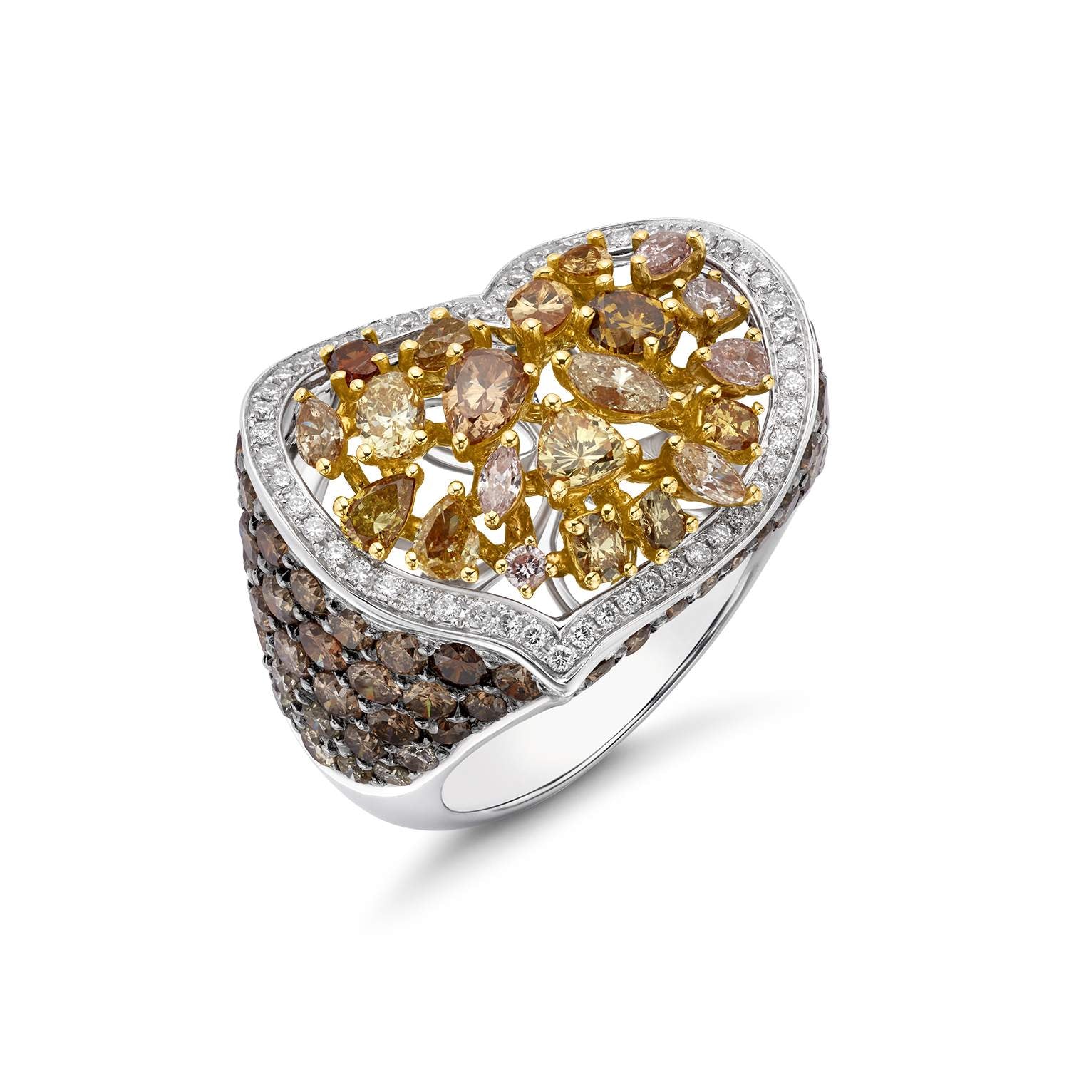 Diamond Heart Shape Ring