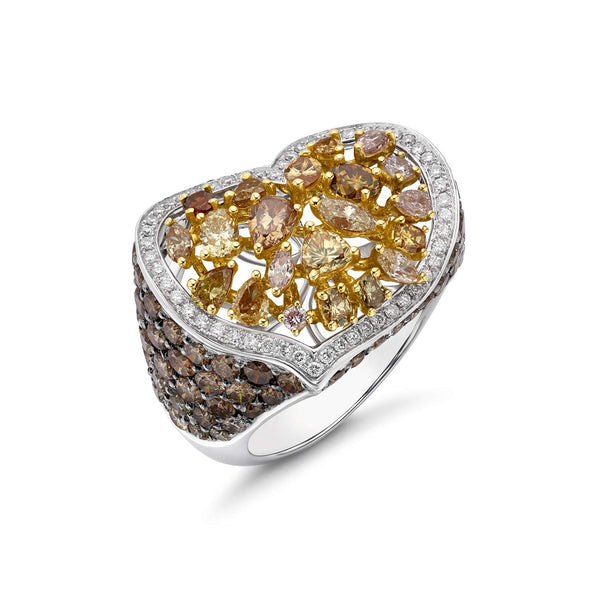Diamond Heart Shape Ring