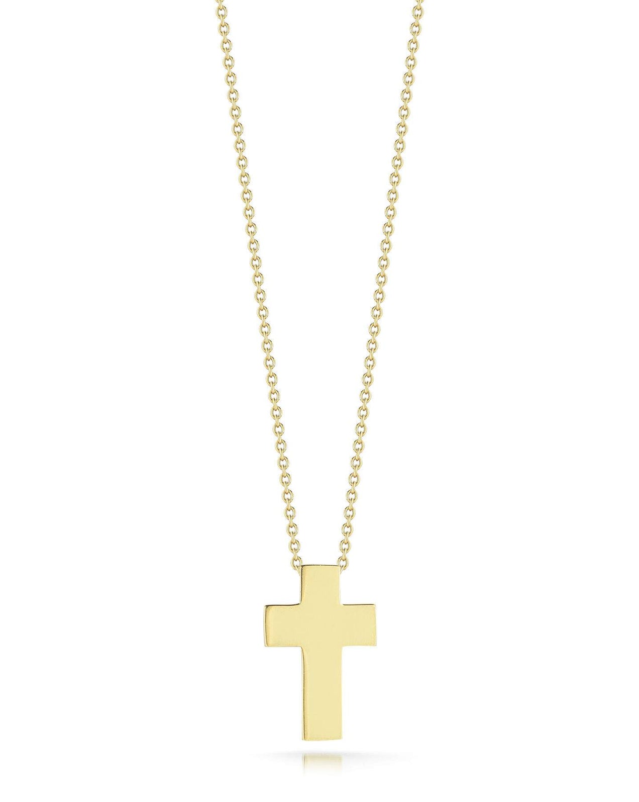 Roberto Coin Tiny Treasures High Polished Cross Pendant Necklace Provident Jewelery
