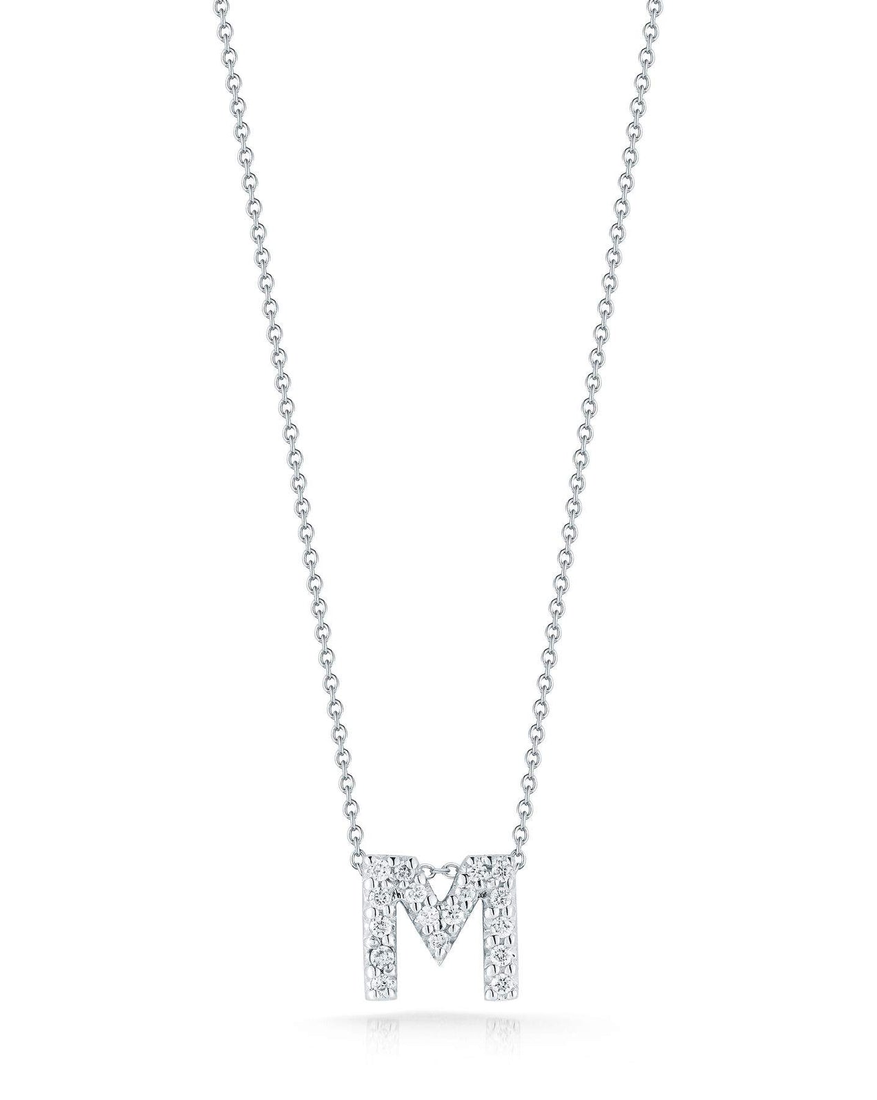 Roberto Coin Tiny Treasure Love Letter "M" Pendant Necklace