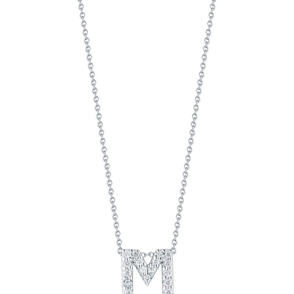 Roberto Coin Tiny Treasure Love Letter "M" Pendant Necklace