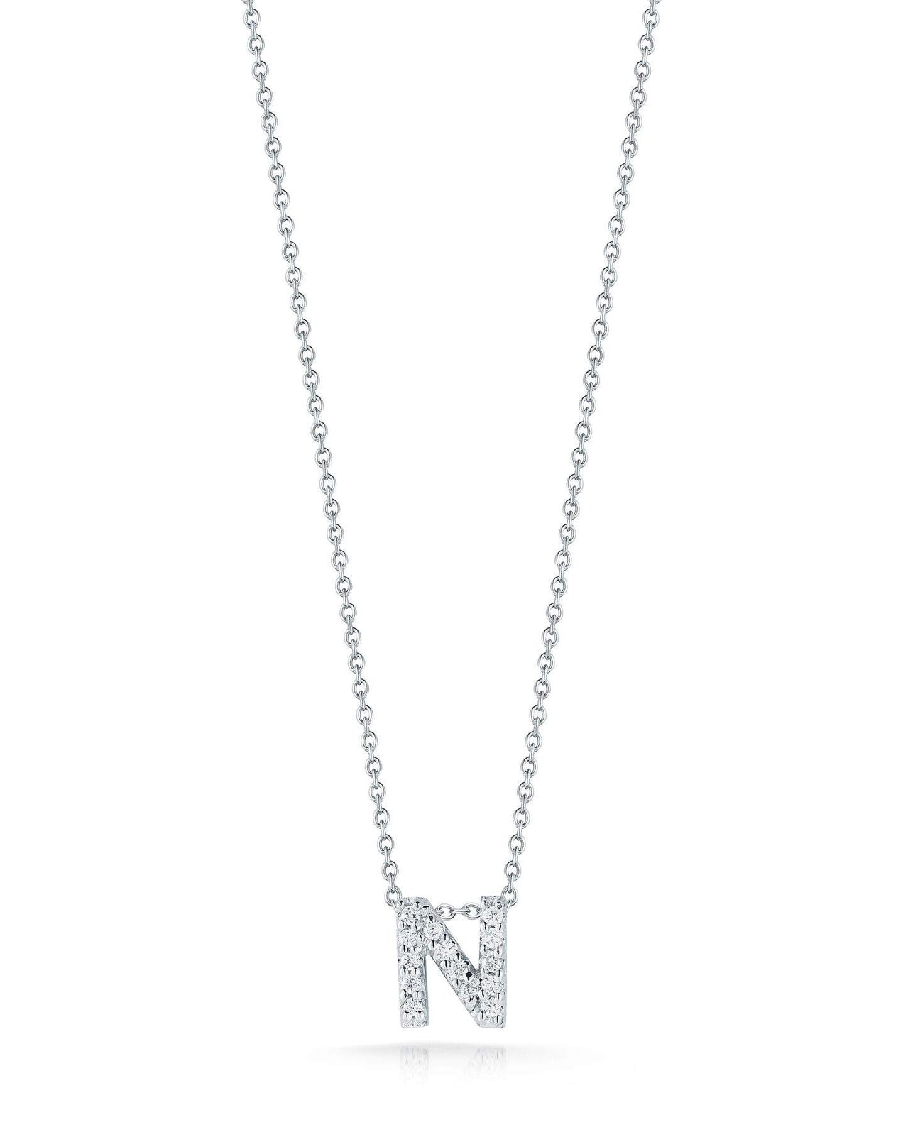 Roberto Coin Tiny Treasure Love Letter "N" Pendant Necklace