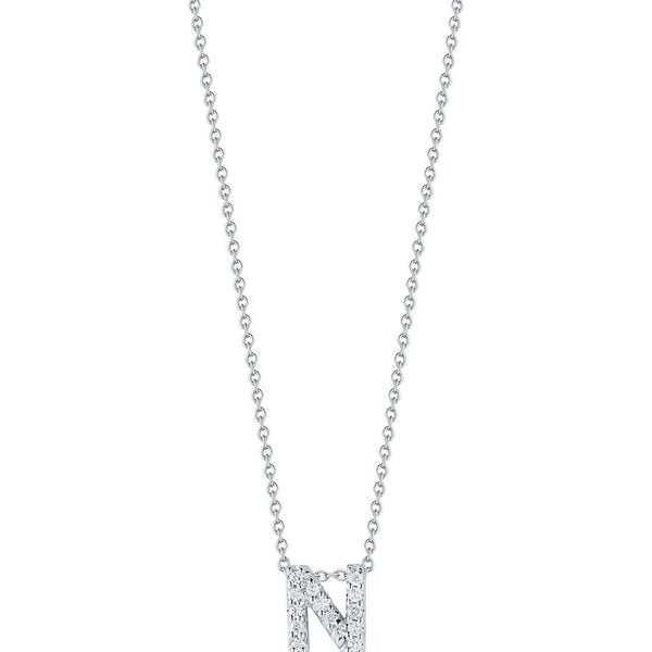 Roberto Coin Tiny Treasure Love Letter "N" Pendant Necklace