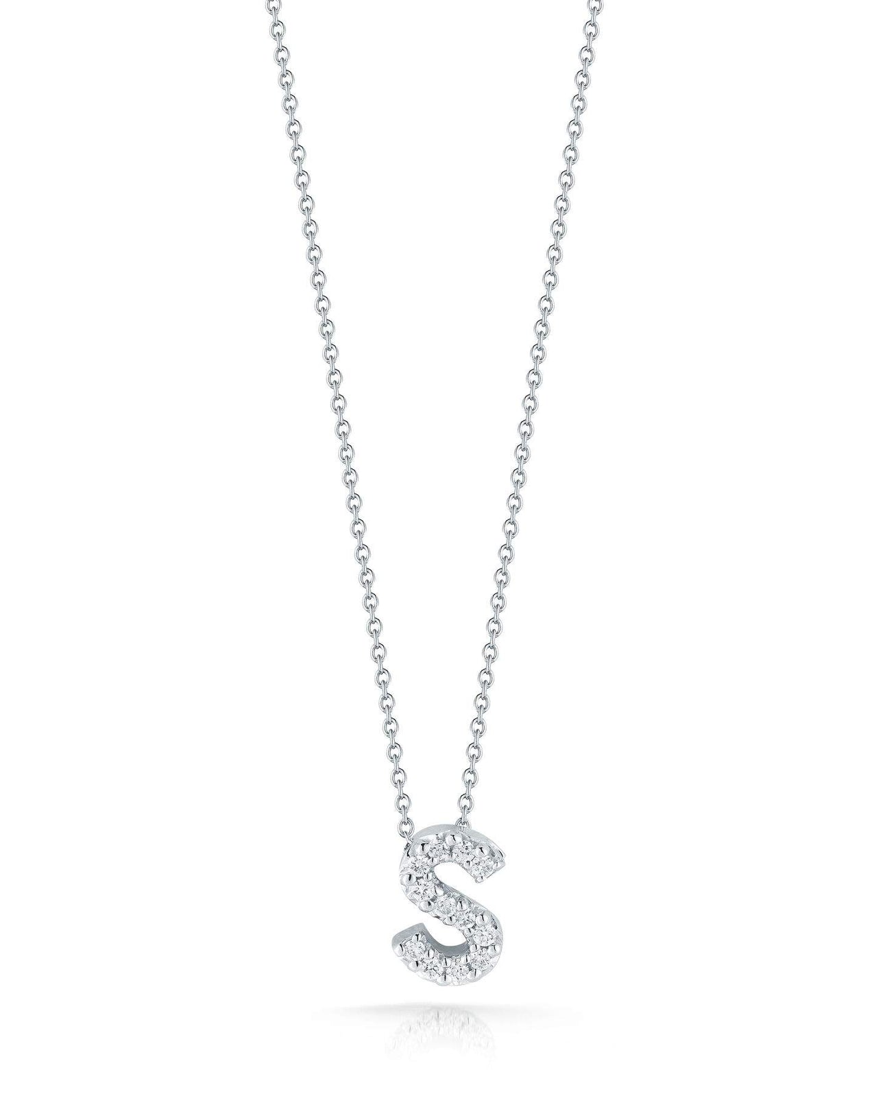 Roberto Coin Tiny Treasures Love Letter "S" Pendant Necklace