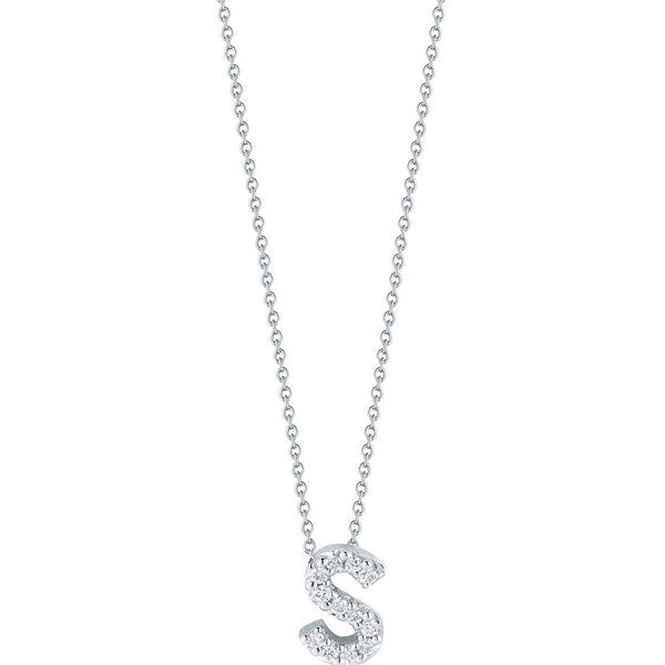Roberto Coin Tiny Treasures Love Letter "S" Pendant Necklace