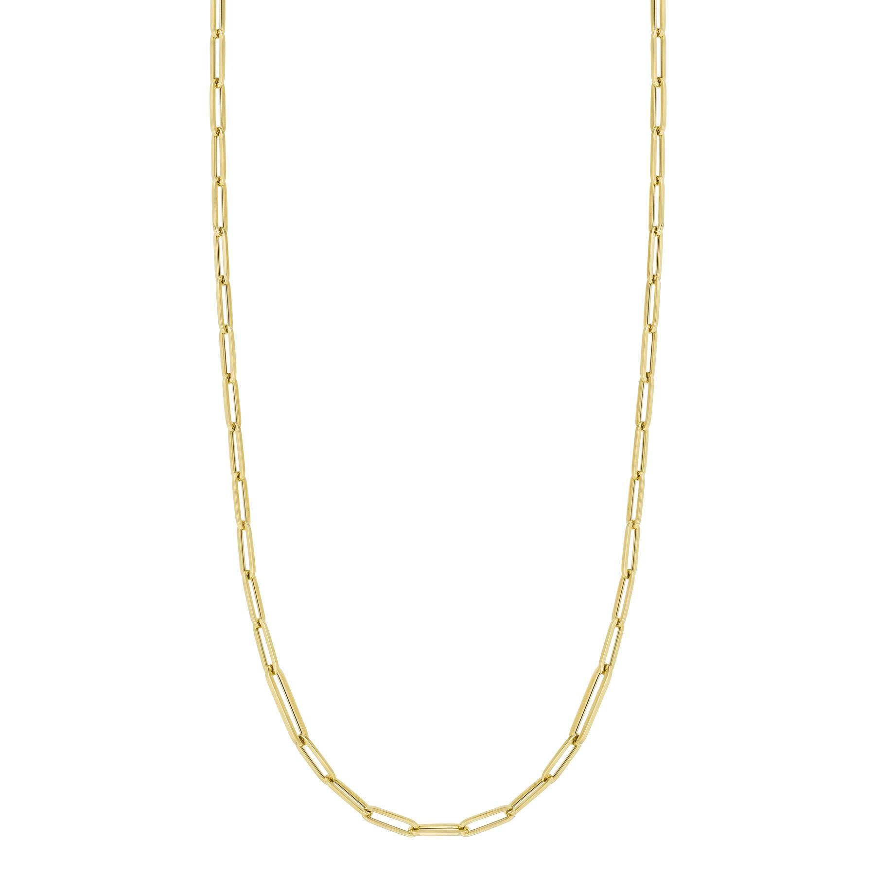 Roberto Coin Designer Alternating Size Paperclip Link Necklace