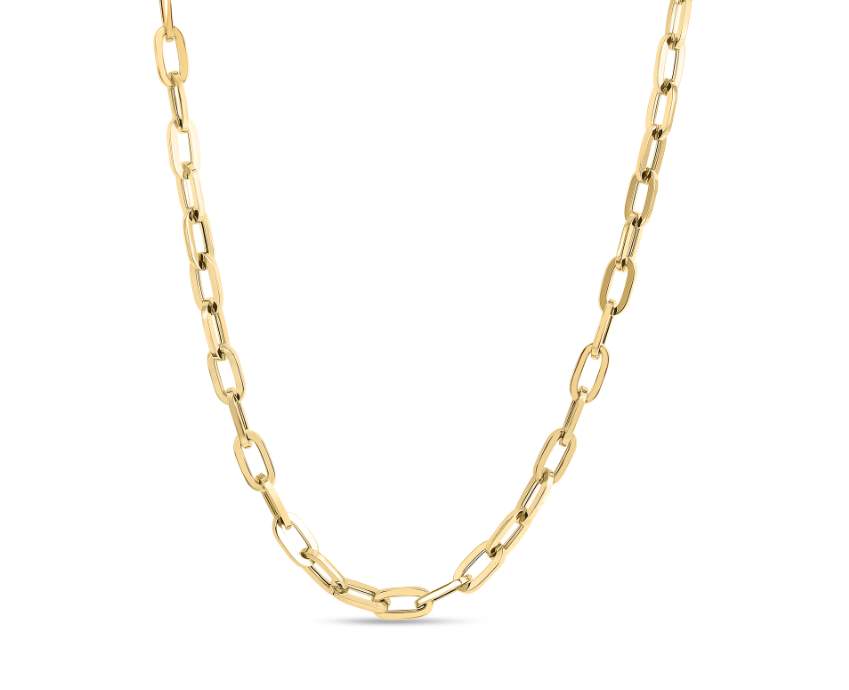 Roberto Coin Designer Heavy Oro Gauge Paperclip Necklace