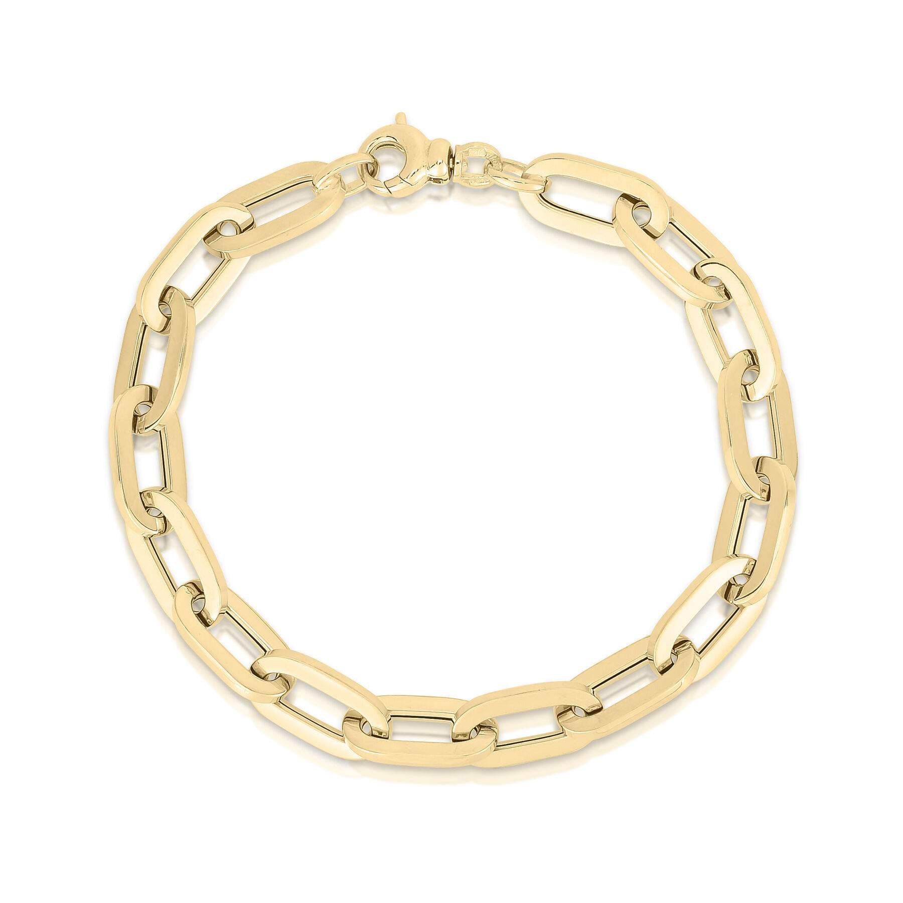Roberto Coin Designer Heavy Gauge Paperclip Oro Classic Link Bracelet
