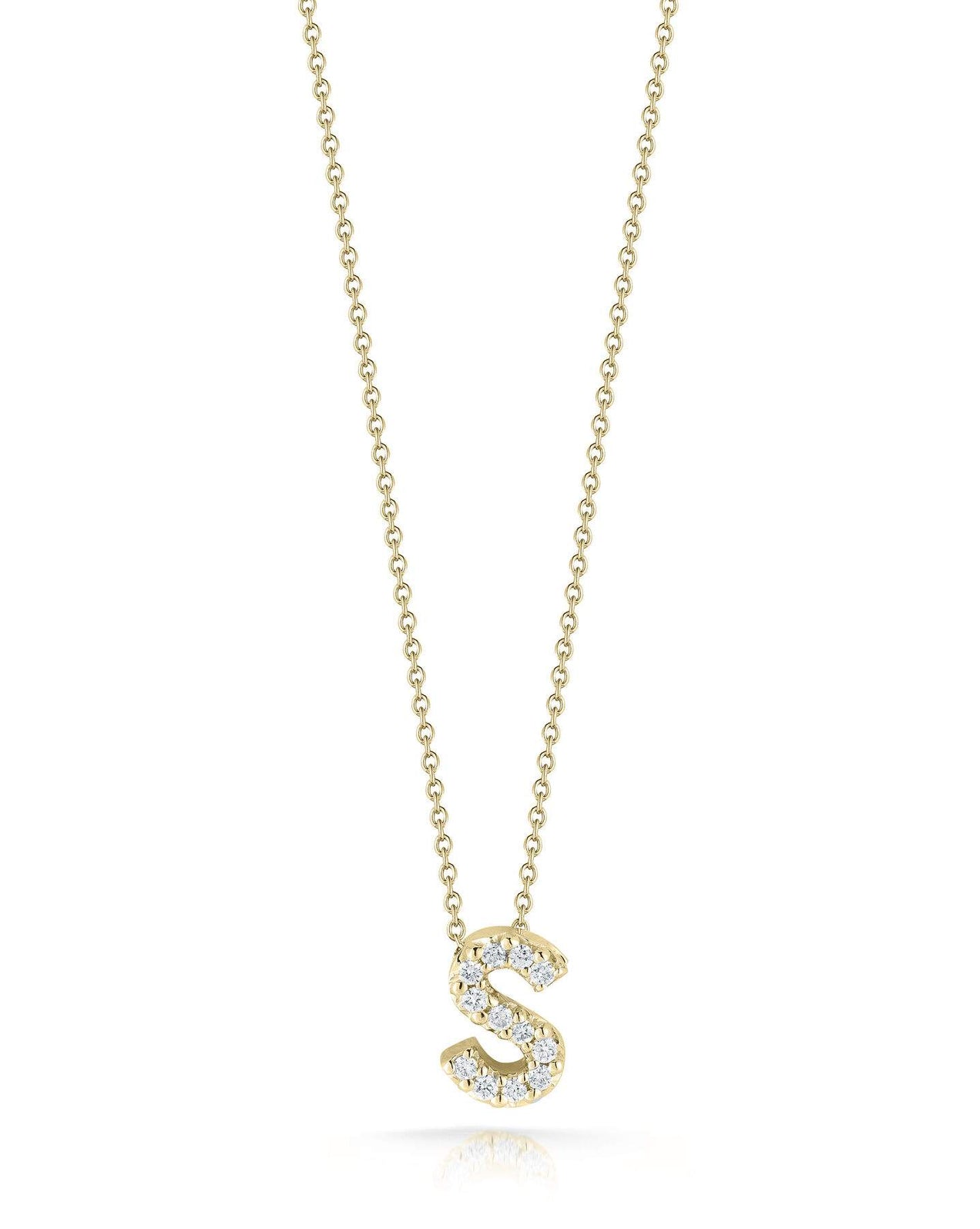 Roberto Coin Tiny Treasure Love Letter "S" Pendant Necklace