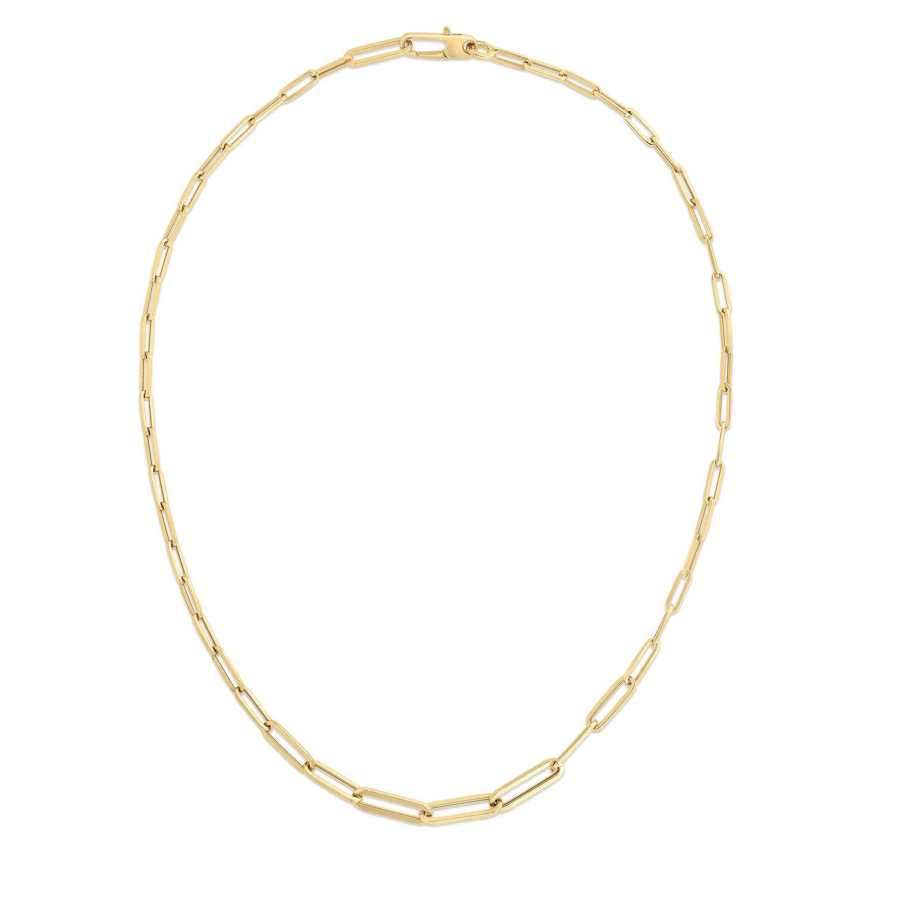 Roberto Coin Designer Graduating Size Paperclip Necklace