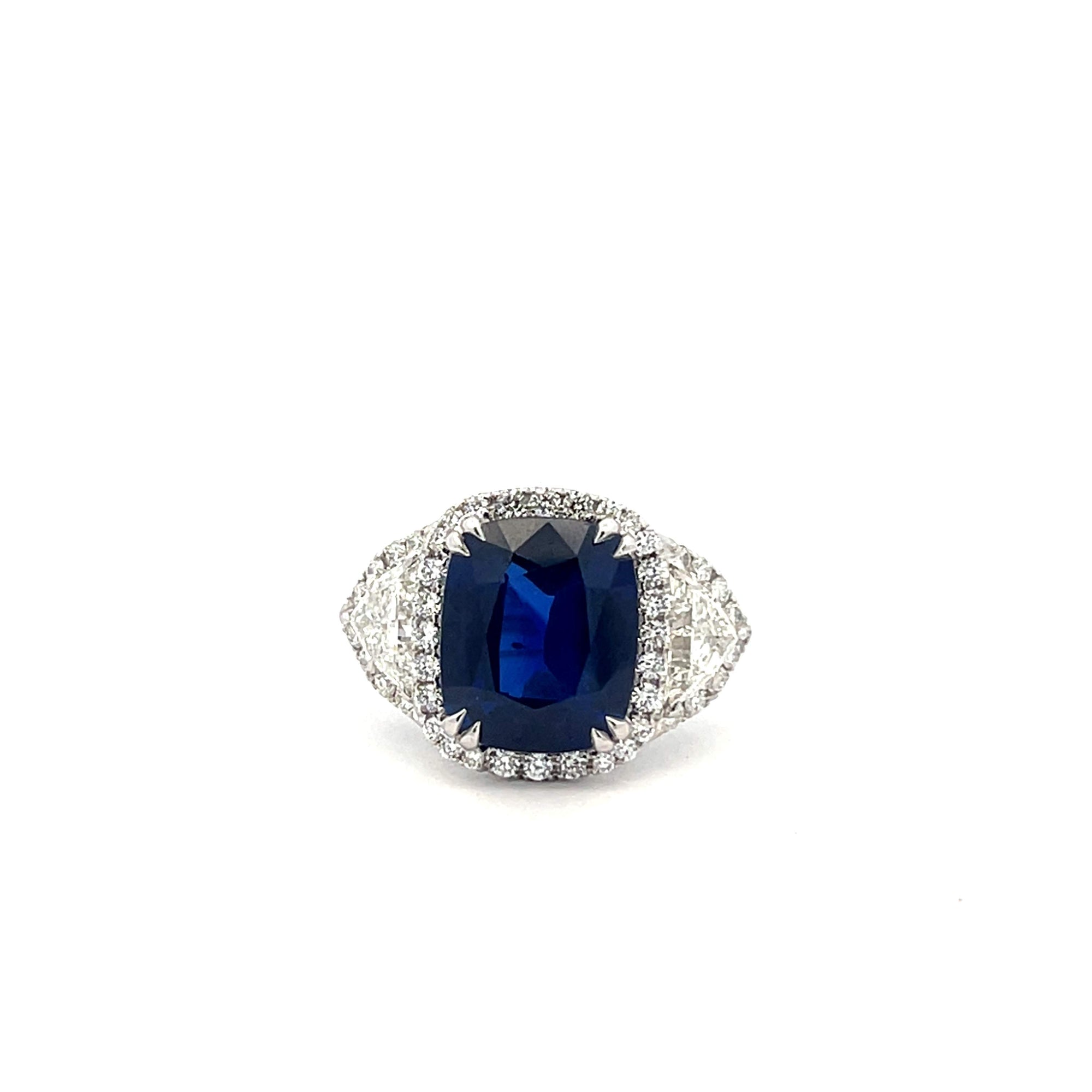 Blue Sapphire & Diamond Ring