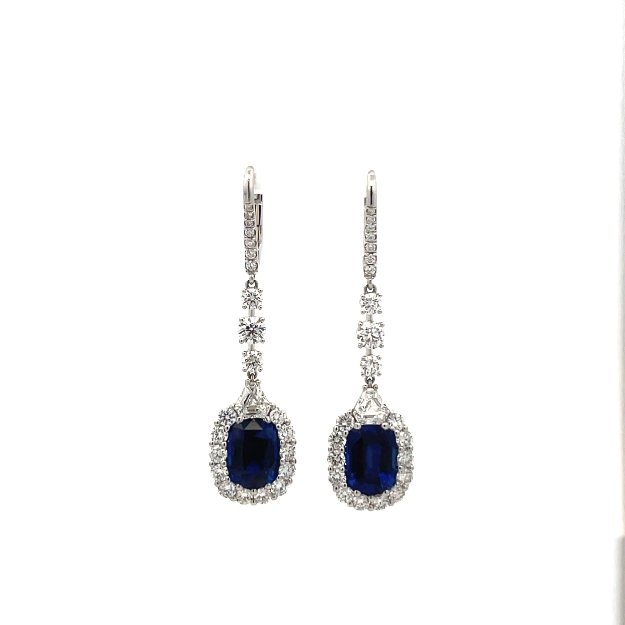 Blue Sapphire Dangle Earrings Provident Jewelery