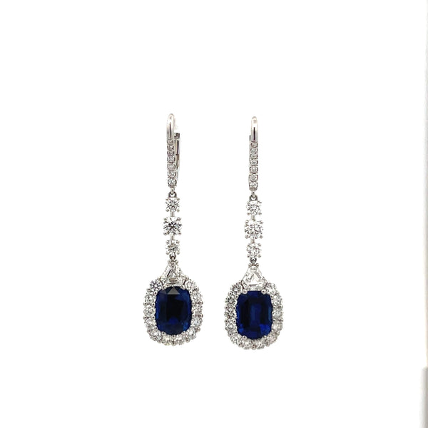 Blue Sapphire Dangle Earrings Provident Jewelery