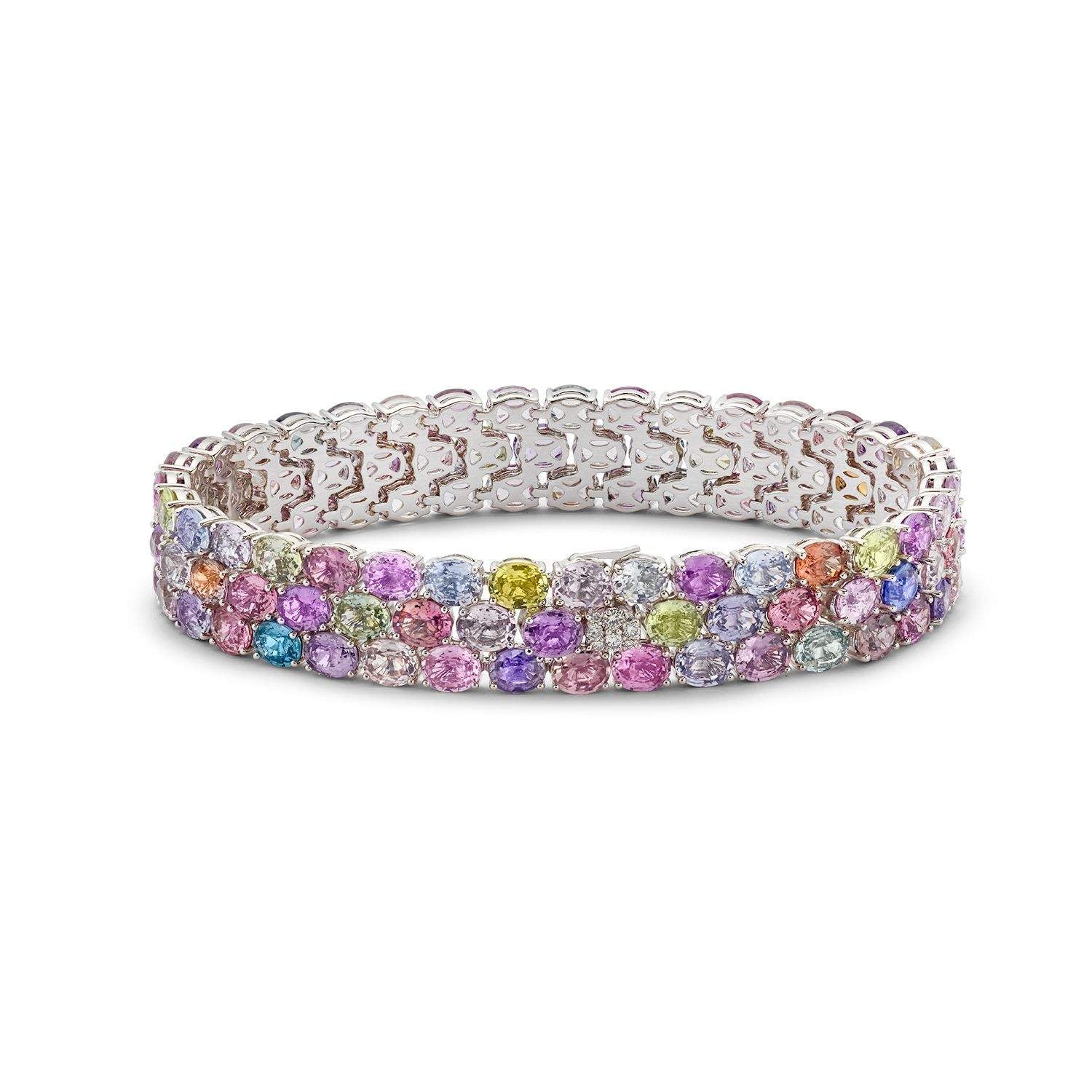 Sapphire 3-Row Tennis Bracelet