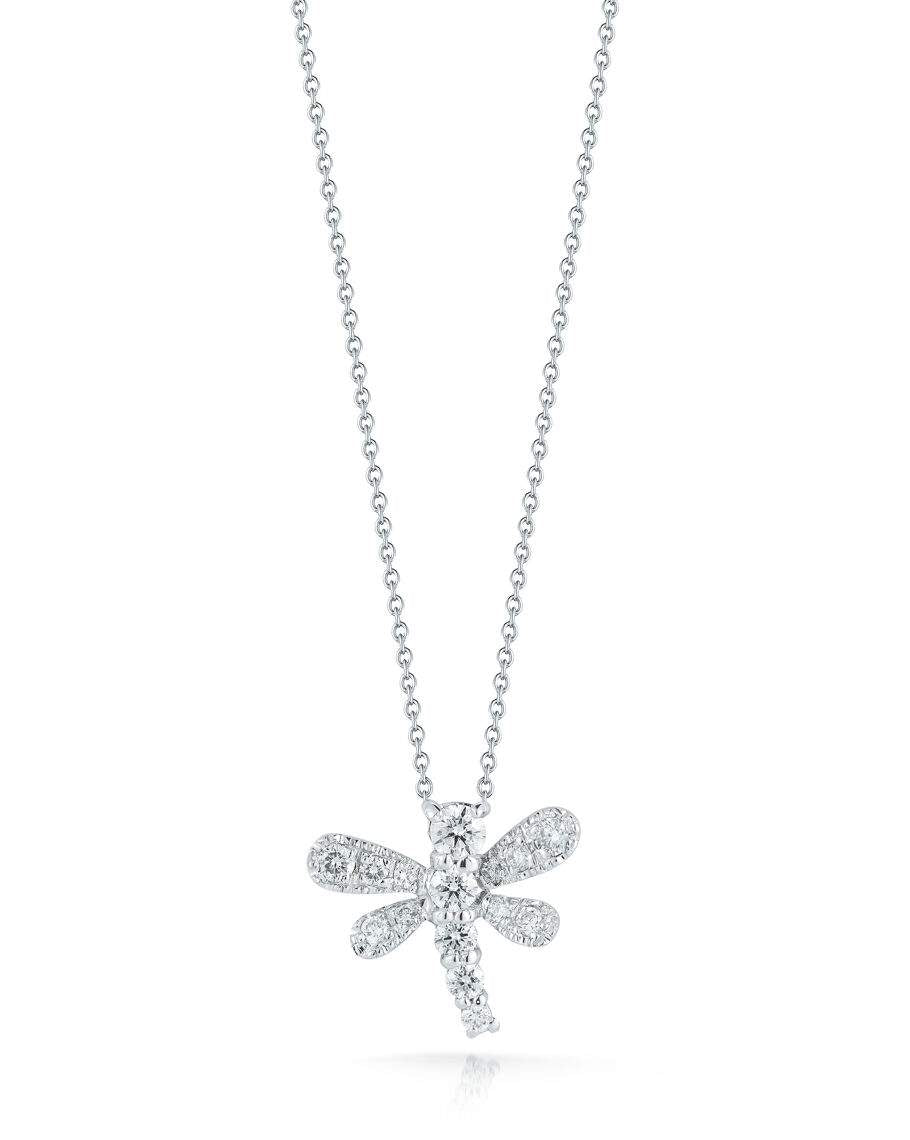 Roberto Coin Tiny Treasures Dragonfly Pendant Necklace