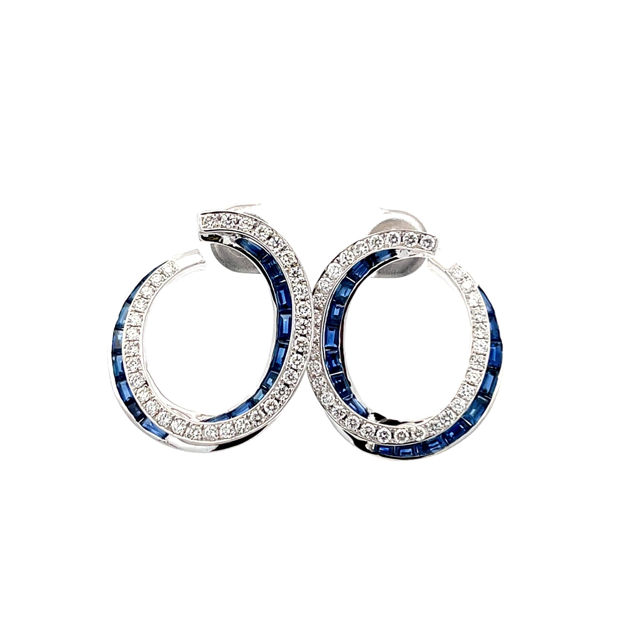 Sapphire Hoop Earrings Provident Jewelery
