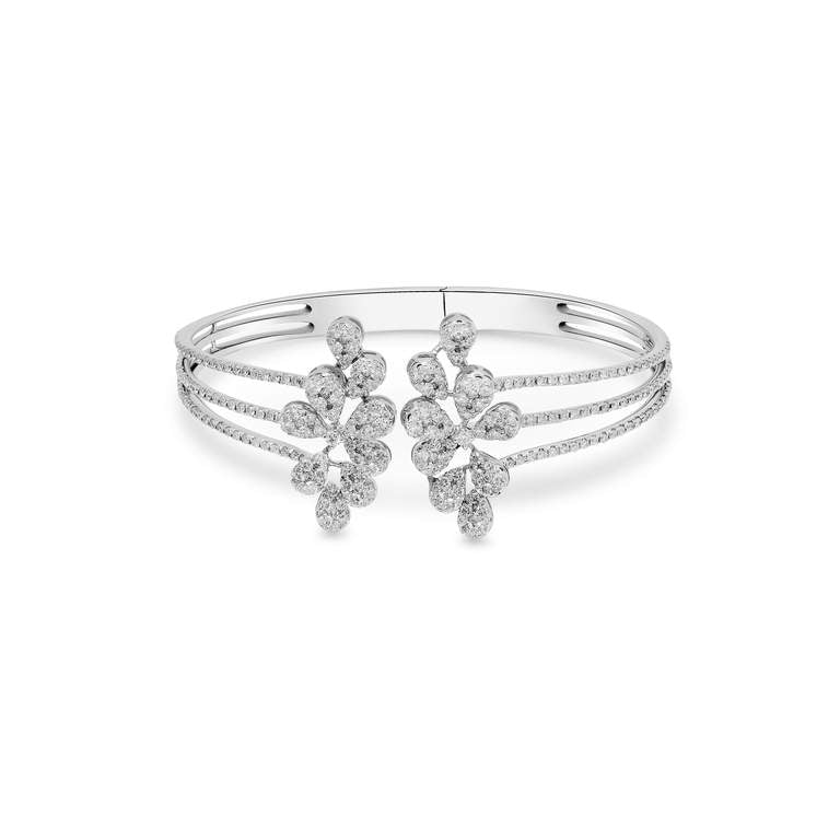 Diamond Flower Bangle